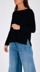 Maglia barchetta spacchi K.