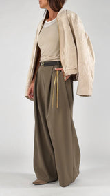 Pantalone doppia pences cintura catena H.