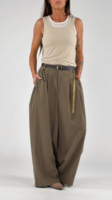 Pantalone doppia pences cintura catena H.