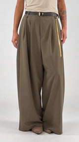 Pantalone doppia pences cintura catena H.