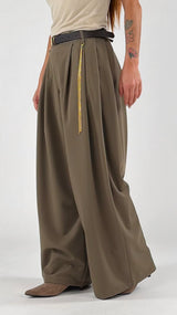 Pantalone doppia pences cintura catena H.