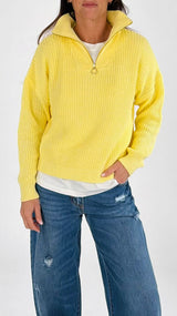 Pull cotone mezza zip H.