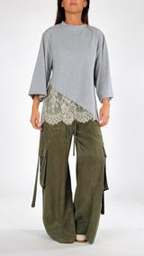 T-shirt over asimmetrica pizzo H.