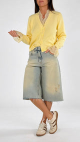 Cardigan cotone pizzo Vic.