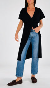 Maglia lunga spacco viscosa twist K.