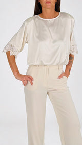 Body raso pizzo spallina H.