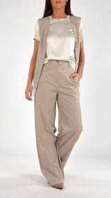Gilet gessato tela leggera pizzo H.