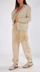 Cardigan fili lamé H.