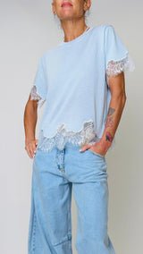 Pull filo m/m fondo pizzo