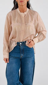 Camicia coreana organza pizzo H.