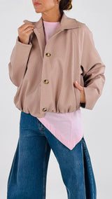 Bomber ecopelle intrecciato H.