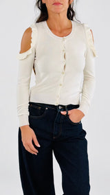Cardigan cut out rouches Vic.