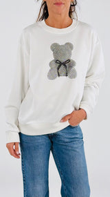 Felpa teddy strass Vic.