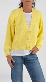 Cardigan bottoni perle H.