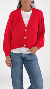 Cardigan bottoni perle H.