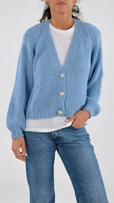 Cardigan bottoni perle H.