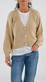 Cardigan bottoni perle H.