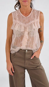 Canotta pizzo  rouche Twin