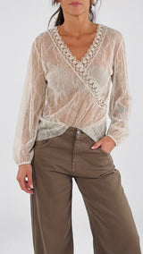 Camicina pizzo passamaneria Twin