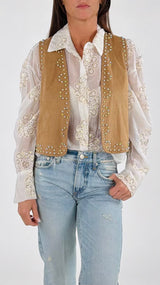 Gilet ecodainetto borchie H.