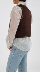 Gilet ecodainetto borchie H.
