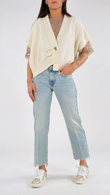 Gilet kimono asimmetrico T.