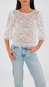 Camicina pizzo 3/4 sbuffo H.