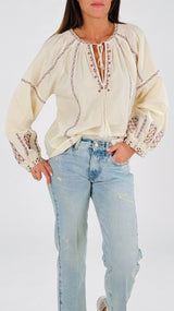 Camicia ricami nappine K.