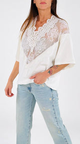 T-shirt over V pizzo H.