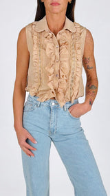 Camicina smanicata rouches+pizzo Vic.