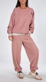 Pantalone felpa riprese Twin.