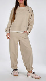 Pantalone felpa riprese Twin.
