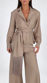 Giacca camicia fusciacca frange H.