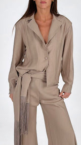 Giacca camicia fusciacca frange H.