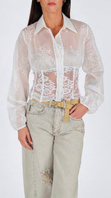 Camicia ricami bustino pizzo H.