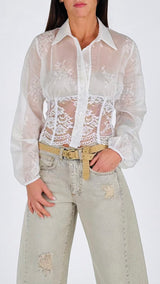 Camicia ricami bustino pizzo H.