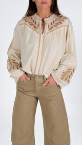 Camicia collo+manica intarsi H.