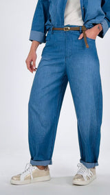 Pantalone egg chambray H.