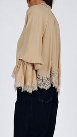 Camicia georgette pittore pizzo T.