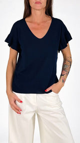 Maglia manica rouche Twin