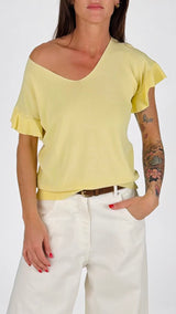 Maglia manica rouche Twin