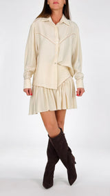 Camicia twill stropicciata H