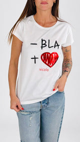 T-shirt bla cuore Vic.
