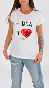 T-shirt bla cuore Vic.