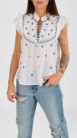 Camicia mussola aletta ricami K.