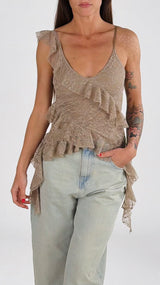 Top rouches punte pizzo H.