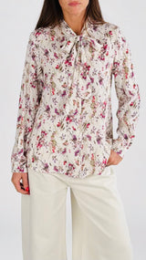Camicia crêpe fiori kiki