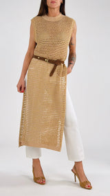 Maxi maglia rete spacchi Vic.