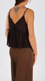 Top georgette ricami H.