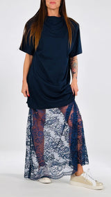 Abito jersey+sottoveste pizzo H.